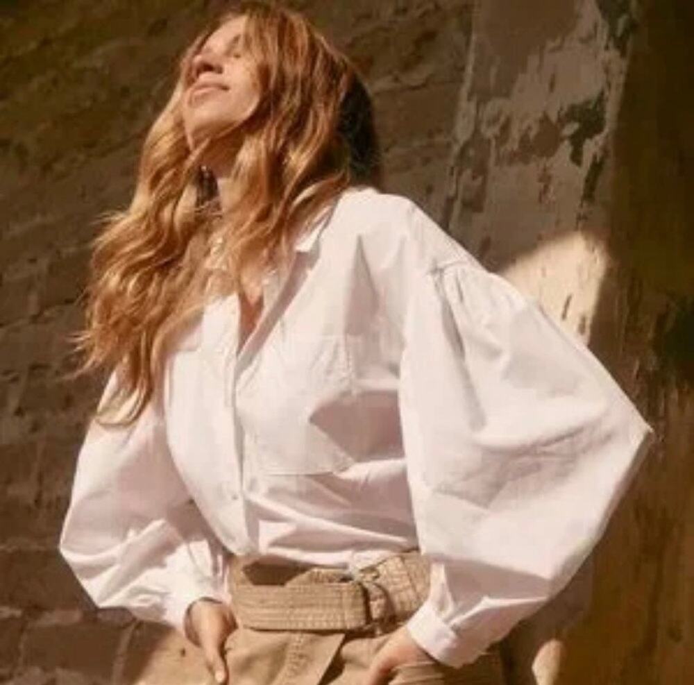 Rails Janae White Button-Up Shirt Top